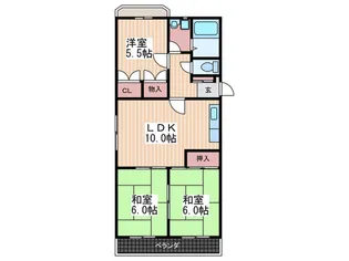 プリンスビル【3階】の間取り