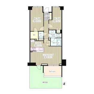 OASE用賀WEST【1階】の間取り