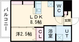 ジーイーオンズ【1階】の間取り