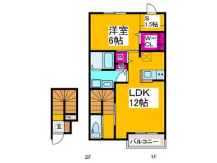 プレジールヴィラ【2階】の間取り