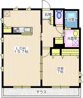 ラフレシール桜山【1階】の間取り