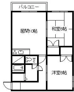 幸永ハイツ【2階】の間取り