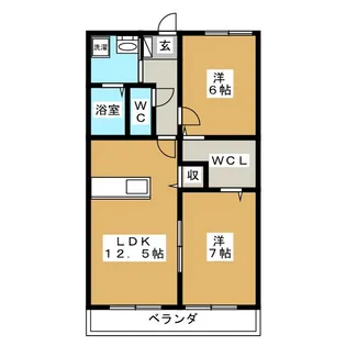 アレリア・レクレール【1階】の間取り