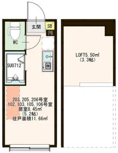 ハーモニーテラス上板橋【1階】の間取り