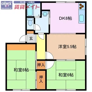 フォレストハイツ【1階】の間取り