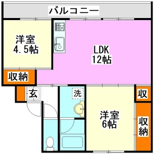 ビレッジハウス庄内 1号【3階】の間取り