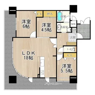 フェニックス堺東【3階】の間取り