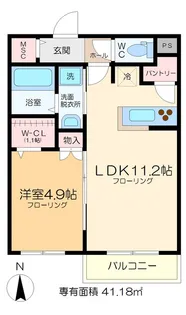 クオーレ しょうぶ沼公園【4階】の間取り