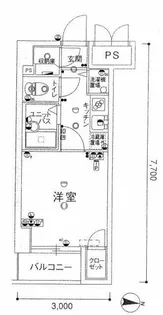 スカイコート日本橋第5【8階】の間取り