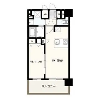 プレサンス難波セレクト【10階】の間取り