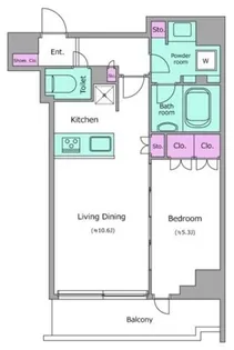 レジディア文京本郷III【10階】の間取り