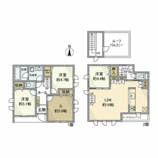 東京都世田谷区松原4【一戸建】の間取り