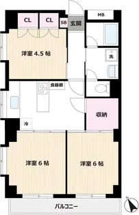 YKビル南【3階】の間取り