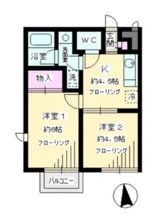 クレール桜ヶ丘【1階】の間取り