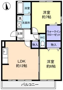 カルムヴィラージュ【1階】の間取り