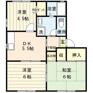 アングル樫の木【2階】の間取り