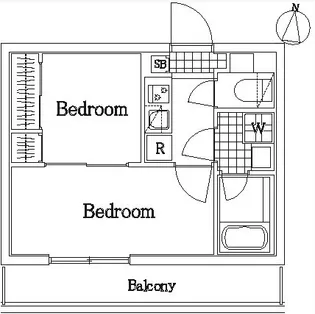 ハーモニーレジデンスコンフォートグランド【5階】の間取り
