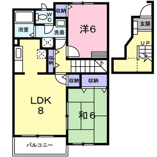 フレールドエル【2階】の間取り