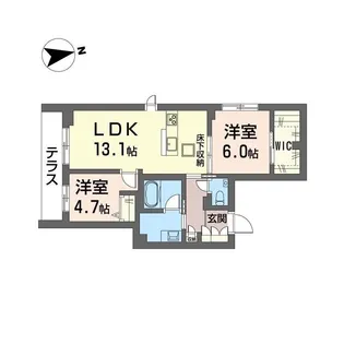 ルミナス中葛西【1階】の間取り