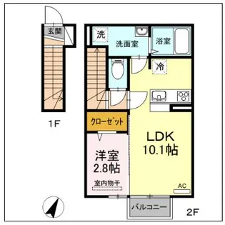 カーサアルマーレ【2階】の間取り