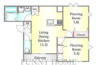 ヴァーチェ桜ヶ丘【3階】の間取り