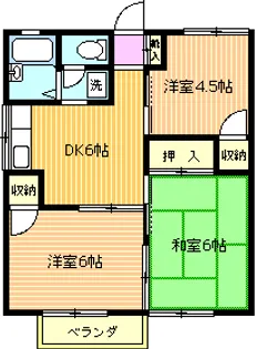 ハイツ三枝【2階】の間取り