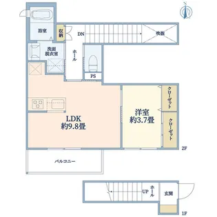 クレアトゥール墨田八広【2階】の間取り