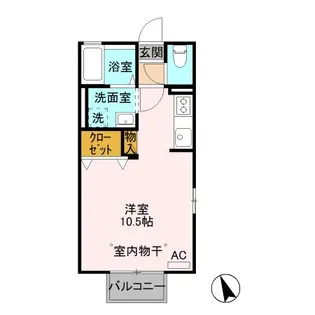 イノセントワールド 五番館【1階】の間取り