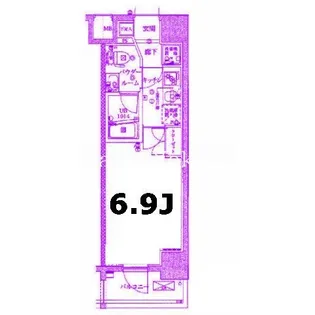 フェルクルールプレスト横浜弘明寺【9階】の間取り