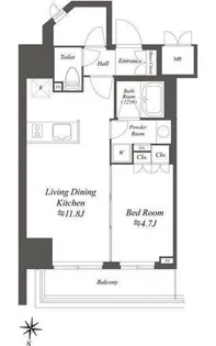 AIFLAT文京本駒込【4階】の間取り