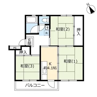 UR西上尾第二【4階】の間取り