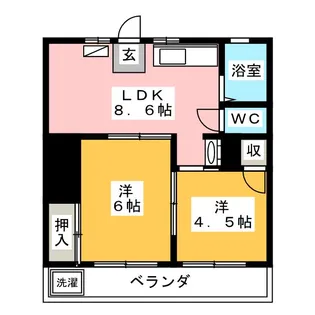 清水マンション【2階】の間取り