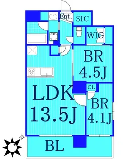 ステラコート川崎【9階】の間取り