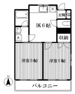第二富士ハイム【3階】の間取り