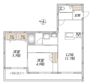へーベルメゾン西巣鴨【4階】の間取り