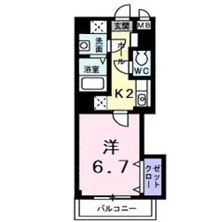 パティオ フレッサ【2階】の間取り