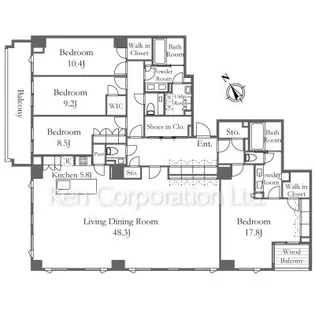 the UPPER HOUSE SHIROKANE【2階】の間取り