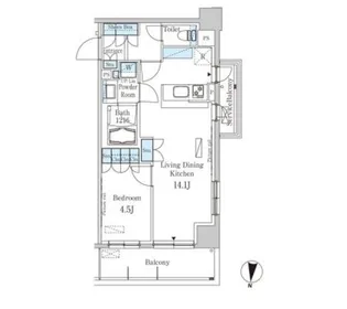 パークアクシス東高円寺【6階】の間取り