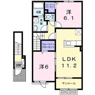 ブランシェスA【2階】の間取り