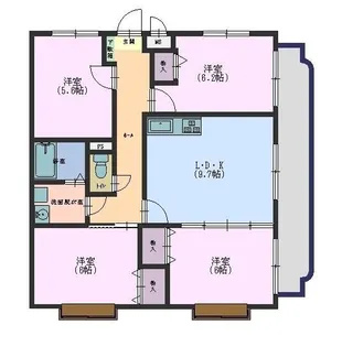 コスモス B【2階】の間取り