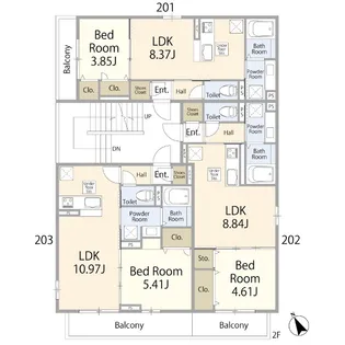 オールデン・ヒル【2階】の間取り