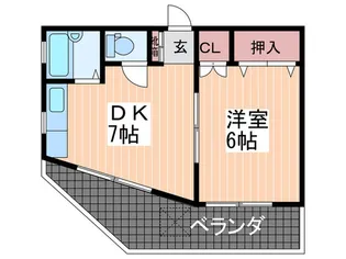 コーポ松島【4階】の間取り