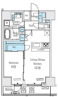 レジディア大手町北【6階】の間取り