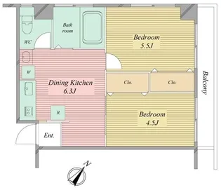 シャンボール大和郷【6階】の間取り