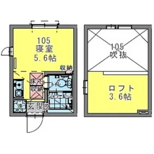 ルミエール新子安【1階】の間取り