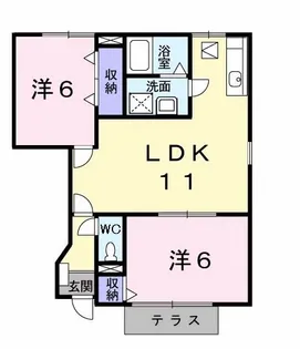 コ-ポシャルマンC棟【1階】の間取り