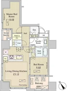 ウェンブリー表参道【9階】の間取り