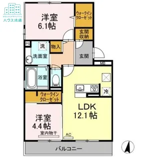 レジデンス富の原【1階】の間取り
