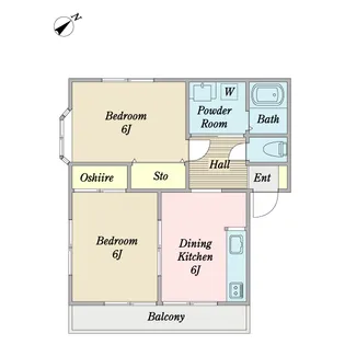 ハイツカナモリ【2階】の間取り