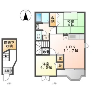 シンシアエトワール【2階】の間取り